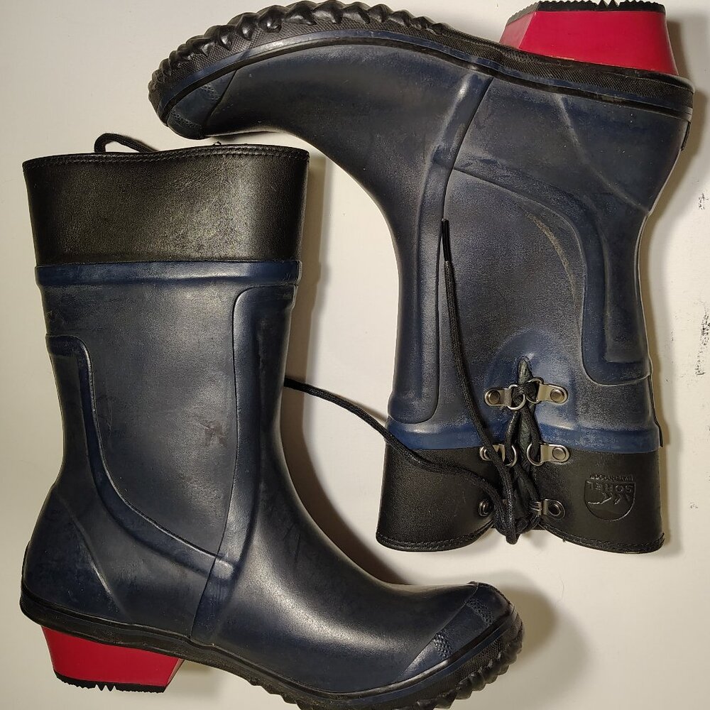 Sorel Rain Boot Outdoor Hiking Snow Waterproof Lace Up Mid Length Women's 7.5